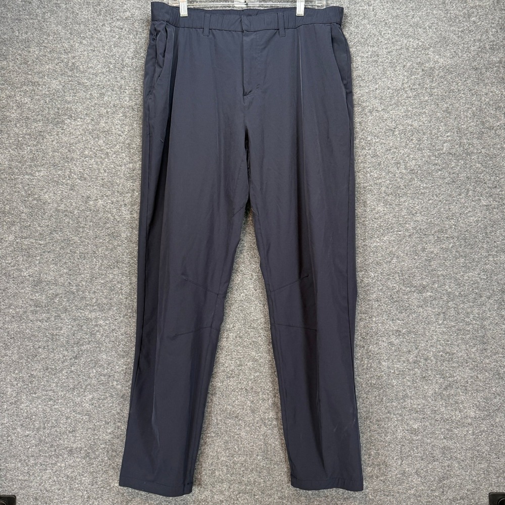 Fabletics Chino Pants Mens 35x31 Blue Golf Slim Fit Trousers Performance Stretch
